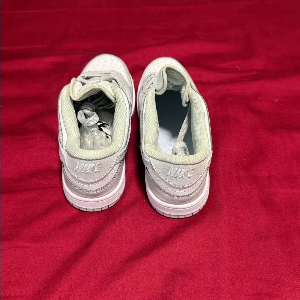 Nike Kids White and Light Gray Low-Top Sneakers - Picture 2 of 5